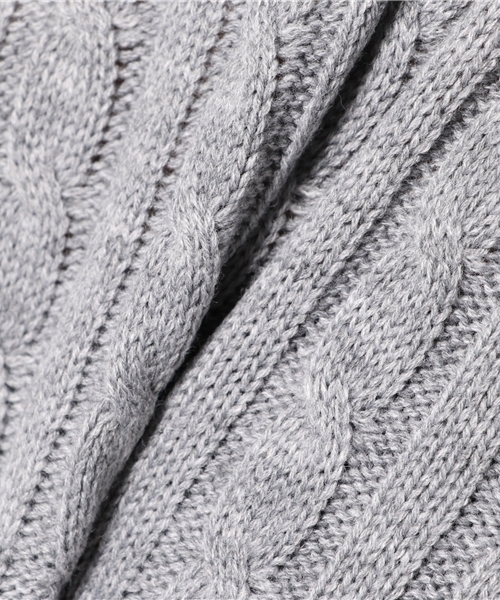 PUNYUS（プニュズ）の「ケーブルニット（ニット/セーター・レディース・ワイン/ベージュ/杢グレー/ダークグリーン/オフホワイト/マスタード・2/4/1/3）」の13枚目の写真