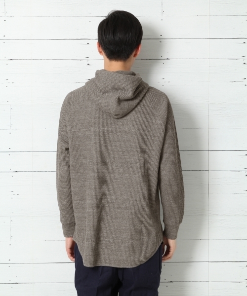 GLOBAL WORK(グローバルワーク)の「TCワッフルプルオーバーパーカー/739218(パーカー・メンズ・ダークブラウン/ホワイト/グレー・X-LARGE/SMALL/LARGE/MEDIUM)」の5枚目の写真