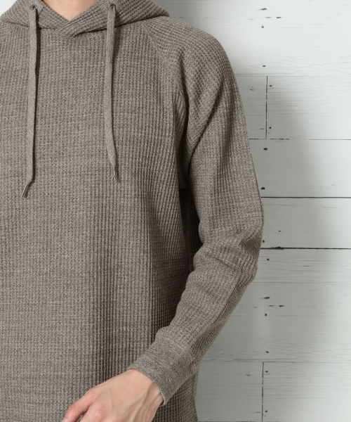 GLOBAL WORK(グローバルワーク)の「TCワッフルプルオーバーパーカー/739218(パーカー・メンズ・ダークブラウン/ホワイト/グレー・X-LARGE/SMALL/LARGE/MEDIUM)」の7枚目の写真