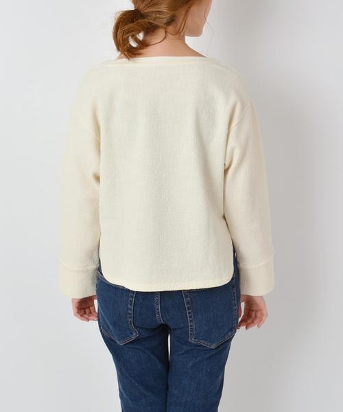 SHIPS(シップス)の「ぷくぷくジャージープルオーバー◇(Tシャツ/カットソー・レディース・オフホワイト/ブラック/ピンク・ONE SIZE)」の10枚目の写真