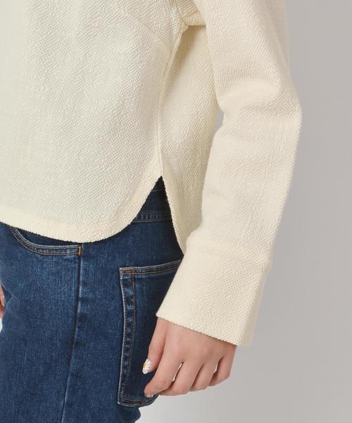 SHIPS(シップス)の「ぷくぷくジャージープルオーバー◇(Tシャツ/カットソー・レディース・オフホワイト/ブラック/ピンク・ONE SIZE)」の12枚目の写真