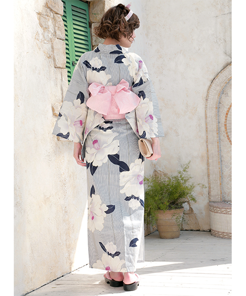 bonheur saisons（ボヌールセゾン）の「浴衣3点セット （浴衣＋帯＋下駄）「bonheur saisons/ボヌールセゾン」（浴衣・レディース・ネイビー/ブルー系その他3/ブルー系その他2/ブルー系その他4/ブルー系その他/ブルー系その他5・FREE/フリー）」の11枚目の写真