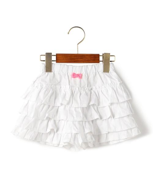 green label relaxing(グリーンレーベルリラクシング)の「【キッズ】GLR ティアード キュロット ◆(その他パンツ・キッズ・ホワイト/ネイビー・95cm/105cm/115cm/125cm/135cm)」の1枚目の写真