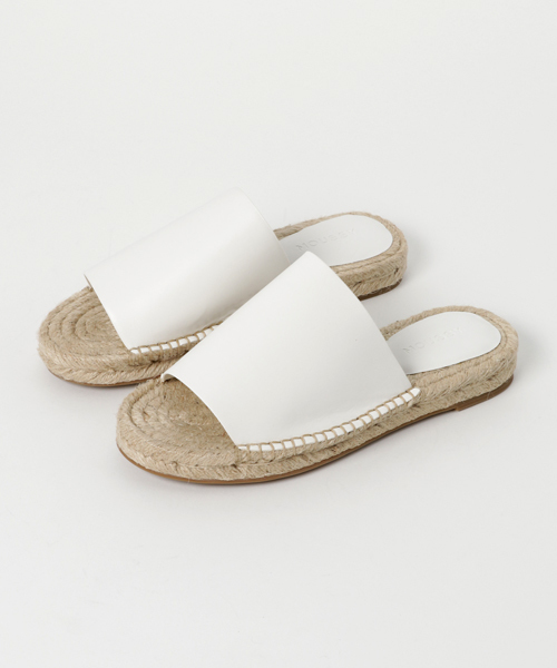 MOUSSY（マウジー）の「JUTE FLAT SANDALS（サンダル・レディース・ピンク/オフホワイト/イエロー/ブラック・MEDIUM/LARGE/SMALL）」の2枚目の写真