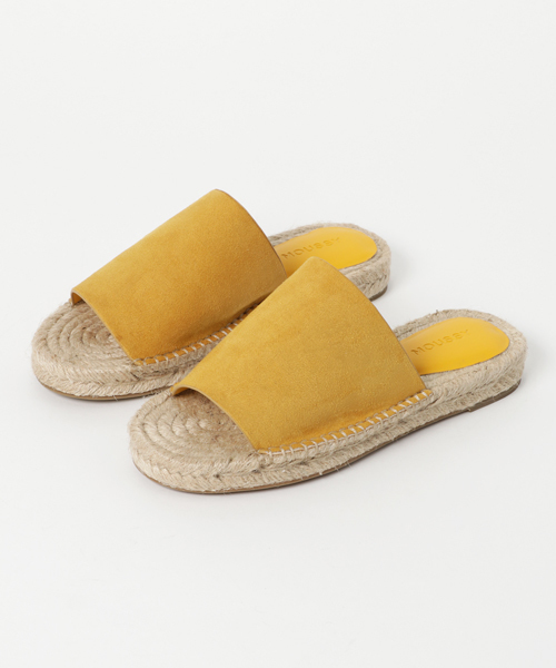MOUSSY（マウジー）の「JUTE FLAT SANDALS（サンダル・レディース・ピンク/オフホワイト/イエロー/ブラック・MEDIUM/LARGE/SMALL）」の4枚目の写真