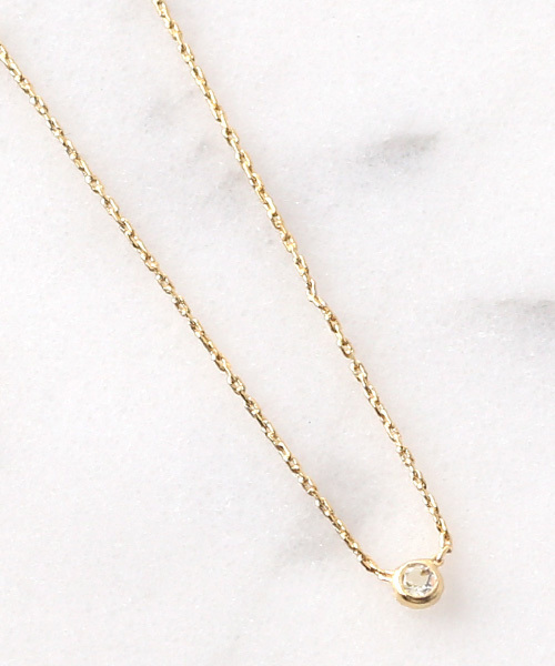 ANEMONE（アネモネ）の「ゴールドフレームの誕生石ネックレス（ネックレス・レディース・ワイン/パープル/ダークブルー/イエロー/ブルー/ピンク/ライトグリーン/グリーン/ライトブルー/クリア/ホワイト/レッド・FREE）」の12枚目の写真