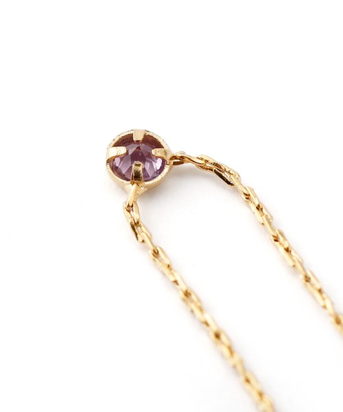 ANEMONE（アネモネ）の「ゴールドフレームの誕生石ネックレス（ネックレス・レディース・ワイン/パープル/ダークブルー/イエロー/ブルー/ピンク/ライトグリーン/グリーン/ライトブルー/クリア/ホワイト/レッド・FREE）」の14枚目の写真