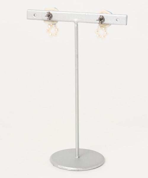 TONE SELECT GOODS(トーンセレクトグッズ)の「【IRODORI】circle パール pierce/ピアス(ラベンダー)(ピアス(両耳用)・レディース・ラベンダー/ライトブルー・FREE/SMALL)」の4枚目の写真