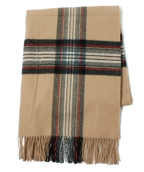 NANO universe（ナノユニバース）の「大判チェックストール（ストール/ショール・レディース・ベージュ/グリーン/ブラック/レッド・FREE）」の6枚目の写真