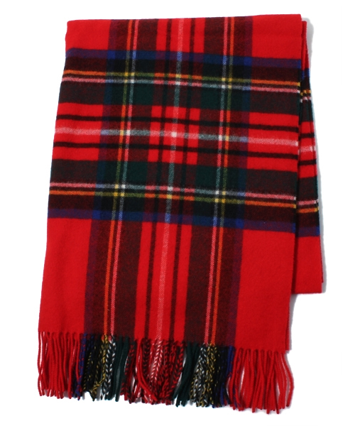 NANO universe（ナノユニバース）の「大判チェックストール（ストール/ショール・レディース・ベージュ/グリーン/ブラック/レッド・FREE）」の4枚目の写真