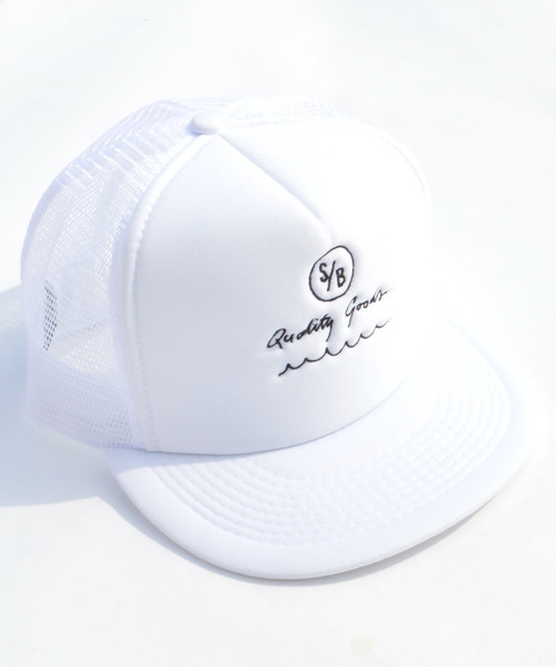 SURF/BRAND（サーフブランド）の「別注：SURF/BRAND TEAM SNAP BACK CAP（キャップ・メンズ・ホワイト/ブラック/ブルー・FREE）」の2枚目の写真