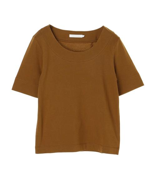 AMERICAN HOLIC(アメリカンホリック)の「・クルーネック切り替え半袖カットプルオーバー(Tシャツ/カットソー・レディース・ブラック/オフホワイト/杢グレー/キャメル・M/L)」の8枚目の写真