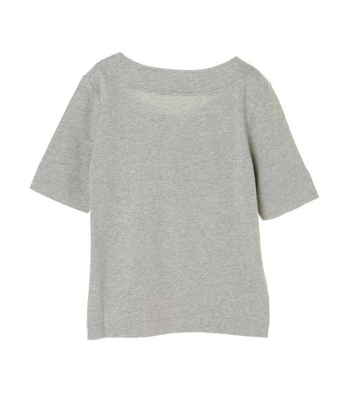 AMERICAN HOLIC(アメリカンホリック)の「・クルーネック切り替え半袖カットプルオーバー(Tシャツ/カットソー・レディース・ブラック/オフホワイト/杢グレー/キャメル・M/L)」の12枚目の写真