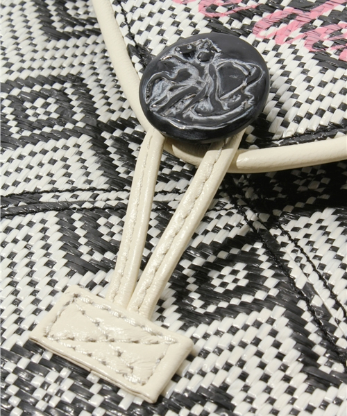 MIDWEST（ミッドウエスト）の「GALERIE  DES  BAINS プリントビーチクラッチバック（クラッチバッグ・レディース・ブラック・FREE）」の2枚目の写真