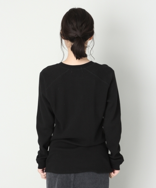 LOWRYS FARM（ローリーズファーム）の「ヘンリーワッフルプルオーバー　 808797（Tシャツ/カットソー・レディース・ブラック/ブラウン/オフホワイト・MEDIUM/LARGE）」の7枚目の写真