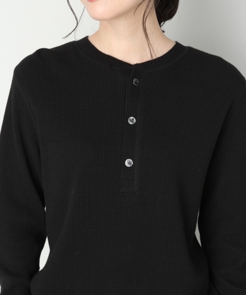 LOWRYS FARM（ローリーズファーム）の「ヘンリーワッフルプルオーバー　 808797（Tシャツ/カットソー・レディース・ブラック/ブラウン/オフホワイト・MEDIUM/LARGE）」の8枚目の写真
