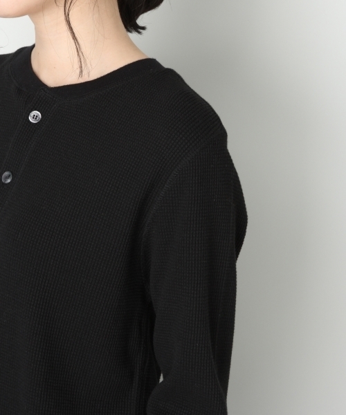 LOWRYS FARM（ローリーズファーム）の「ヘンリーワッフルプルオーバー　 808797（Tシャツ/カットソー・レディース・ブラック/ブラウン/オフホワイト・MEDIUM/LARGE）」の9枚目の写真