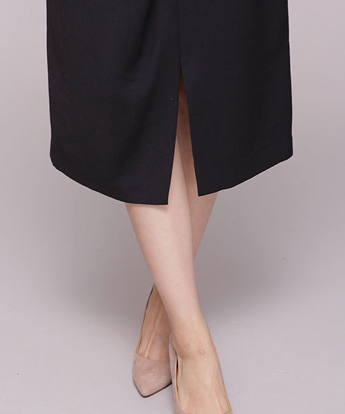 NANO universe（ナノユニバース）の「アシメタックベルト付きスカート（スカート・レディース・ブラック/ダークグリーン/ベージュ/イエロー・38/36）」の21枚目の写真