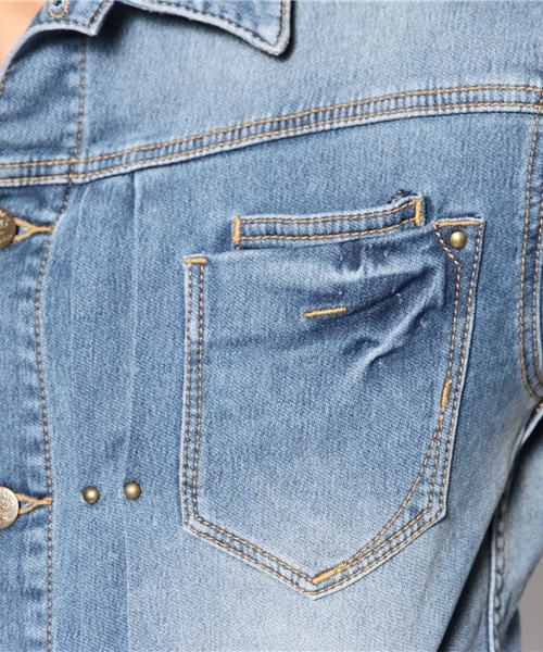 RATTLE TRAP（ラトルトラップ）の「裏毛スウェットデニムジャケット（デニムジャケット・メンズ・ブルー/ライトブルー・MEDIUM/LARGE）」の8枚目の写真