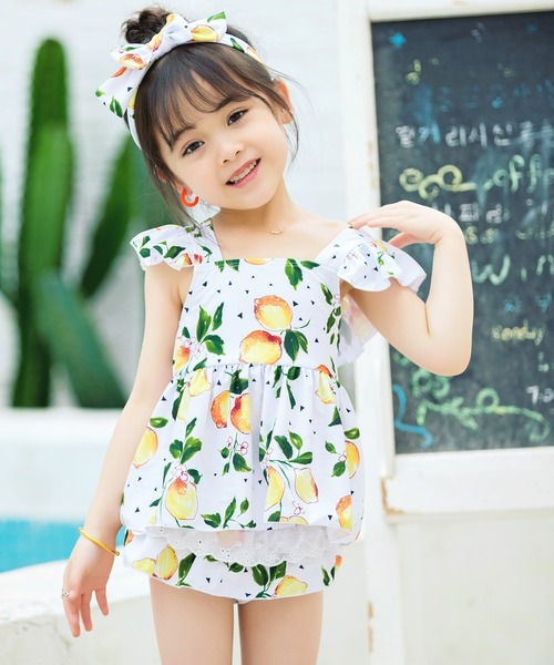 フリル付きセパレート水着セット[タイムセール] フリル付きセパレート水着セット[タイムセール] セール】ストライプ