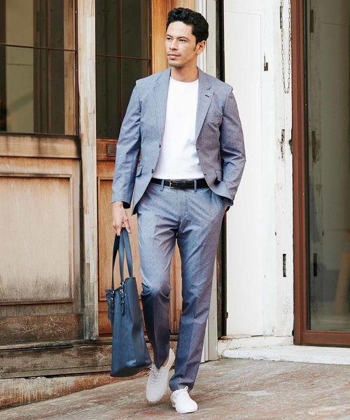 MEN'S BIGI（メンズビギ）の「クールドッツ ストレッチパンツ/ウォッシャブル（同素材ジャケットもあり セットアップも可能）（その他パンツ・メンズ・ブルー/ネイビー/グレー・L/M/S/SS）」の7枚目の写真