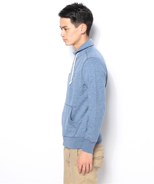 coen（コーエン）の「ウラケダブルジップカットブルゾン（パーカー・メンズ・ネイビー/ブラウン/ダークグレー・MEDIUM/SMALL/LARGE/X-LARGE）」の5枚目の写真