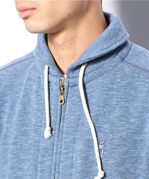 coen（コーエン）の「ウラケダブルジップカットブルゾン（パーカー・メンズ・ネイビー/ブラウン/ダークグレー・MEDIUM/SMALL/LARGE/X-LARGE）」の8枚目の写真