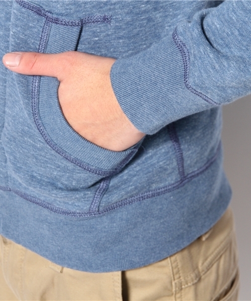 coen（コーエン）の「ウラケダブルジップカットブルゾン（パーカー・メンズ・ネイビー/ブラウン/ダークグレー・MEDIUM/SMALL/LARGE/X-LARGE）」の9枚目の写真