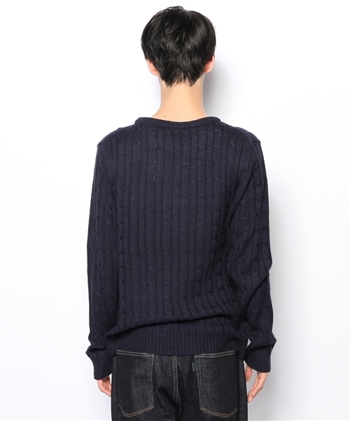 WEGO(ウィゴー)の「WEGO/ケーブルニット(ニット/セーター・メンズ・グリーン/グリーン系その他/ブルー/サックスブルー/ネイビー/マスタード/レッド/ワイン・MEDIUM/LARGE)」の11枚目の写真