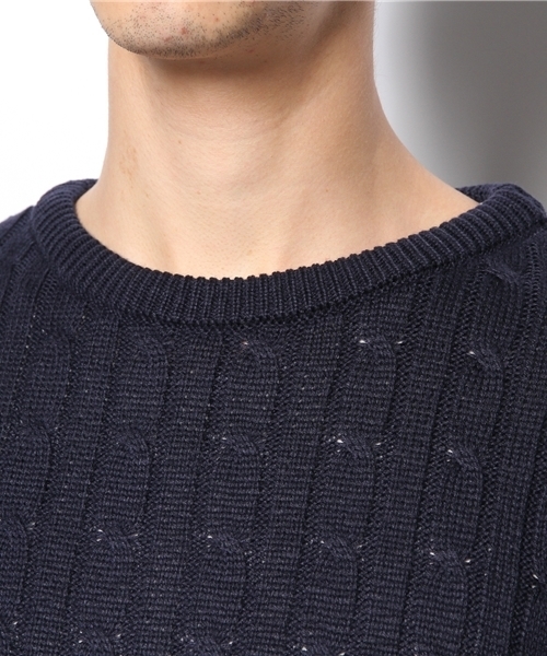 WEGO(ウィゴー)の「WEGO/ケーブルニット(ニット/セーター・メンズ・グリーン/グリーン系その他/ブルー/サックスブルー/ネイビー/マスタード/レッド/ワイン・MEDIUM/LARGE)」の12枚目の写真