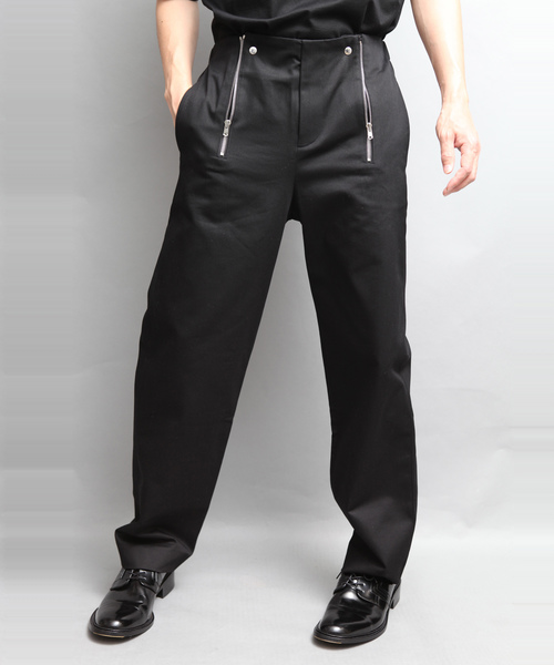 ato（アトウ）の「COTTON CHINOCLOTH DOUBLE ZIP PANTS（チノパンツ・メンズ・ブラック・44/46）」の3枚目の写真