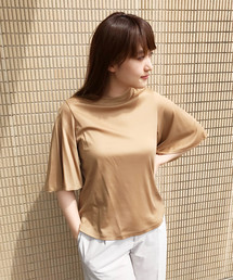 A/C DESIGN BY ALPHA CUBIC | 【WEB&一部店舗限定】モックネックフレアスリーブプルオーバー(Tシャツ/カットソー)