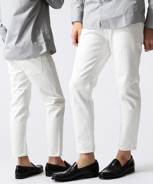 BEAMS（ビームス）の「○BEAMS / 美脚 アンクルデニム（デニムパンツ・メンズ・ホワイト/ブラック/インディゴブルー・X-LARGE/SMALL/MEDIUM/LARGE）」の2枚目の写真