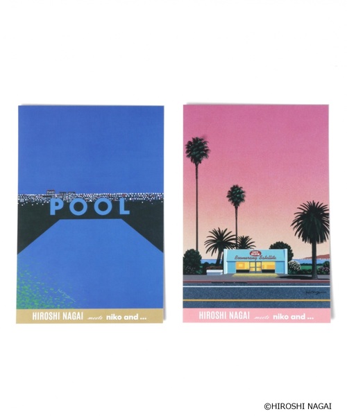 niko and（ニコアンド）の「【永井博】コラボポストカードセット9P