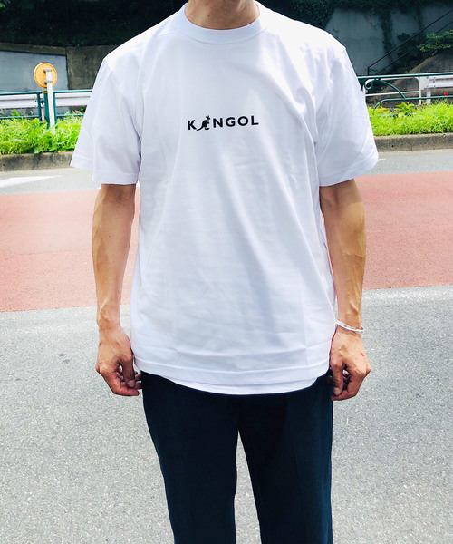 KANGOL（カンゴール）の「【KANGOL/カンゴール】プリントTシャツ（Tシャツ/カットソー・メンズ・ホワイト/ブラック/グレー/ベージュ/グリーン/ネイビー/イエロー/ピンク/レッド/オレンジ/パープル・SMALL/MEDIUM/LARGE/X-LARGE）」の3枚目の写真