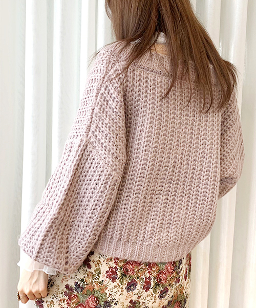 apres jour（アプレジュール）の「手編み風Vカーディガン【ZOZOTOWN限定アイテム】19AW★（カーディガン/ボレロ・レディース・モカ/ラベンダー/ライトベージュ・フリー）」の13枚目の写真