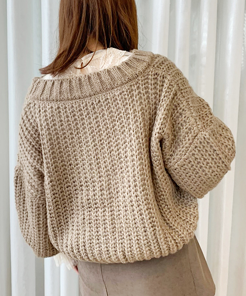 apres jour（アプレジュール）の「手編み風Vカーディガン【ZOZOTOWN限定アイテム】19AW★（カーディガン/ボレロ・レディース・モカ/ラベンダー/ライトベージュ・フリー）」の20枚目の写真