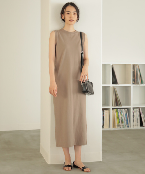 セール バックスリット衿リブノースリーブカットワンピース ワンピース American Holic アメリカンホリック のファッション通販 Zozotown