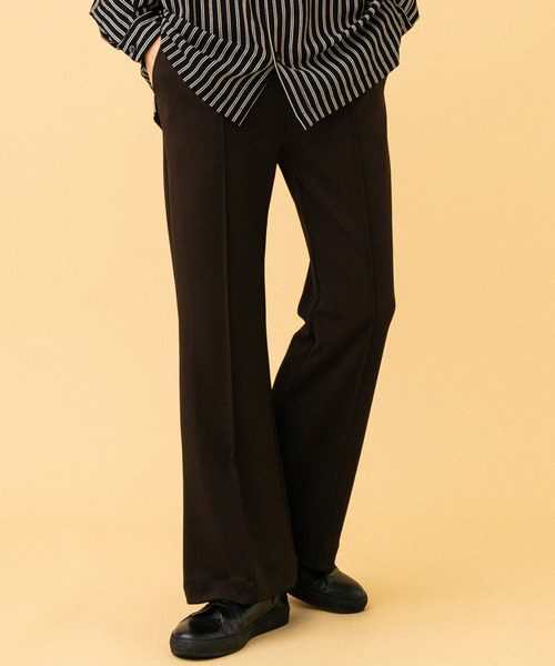 STUDIOUS（ステュディオス）の「【STUDIOUS】ニットツイルセットアップフレアスラックス（スラックス・メンズ・ブラック/ブラウン・1/2）」の14枚目の写真