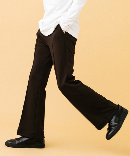 STUDIOUS（ステュディオス）の「【STUDIOUS】ニットツイルセットアップフレアスラックス（スラックス・メンズ・ブラック/ブラウン・1/2）」の13枚目の写真