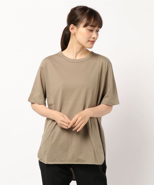VERMEIL par iena(ヴェルメイユパーイエナ)の「裾 ラウンド Tシャツ◆(Tシャツ/カットソー・レディース・ブラック/ブラウン・FREE)」の6枚目の写真