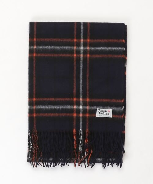 Scottish Tradition（スコティッシュ トラディション）の「SCOTTISH TRADITION / スコテッシュトラディション ストール STOLE（マフラー・レディース・グレー/サンドベージュ/ブルー系その他/ネイビー/チャコールグレー/レッド・FREE）」の7枚目の写真