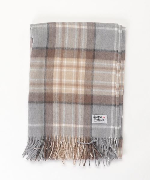 Scottish Tradition（スコティッシュ トラディション）の「SCOTTISH TRADITION / スコテッシュトラディション ストール STOLE（マフラー・レディース・グレー/サンドベージュ/ブルー系その他/ネイビー/チャコールグレー/レッド・FREE）」の9枚目の写真