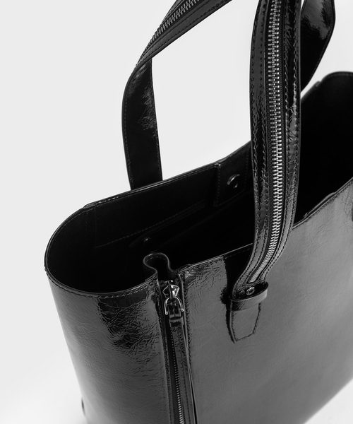 CHARLES & KEITH（チャールズ & キース）の「ダブルジッパー トートバッグ / Double Zipper Tote Bag（トートバッグ・レディース・ブラック/マルチ・L）」の10枚目の写真