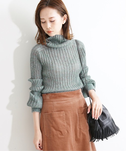 【未使用】IENA LA BOUCLE ドットチュールタートルネックプルオーバー IENA LA BOUCLE（イエナラブークル） ニット セーター IENA LA BOUCLE