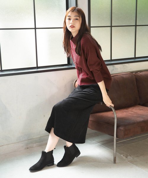 GLOBAL WORK（グローバルワーク）の「らくっションサイドゴア/849440（ブーツ・レディース・ブラック/ダークブラウン/ブラック系その他・SMALL/MEDIUM/LARGE）」の13枚目の写真