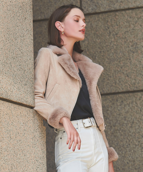 EIMY ISTOIRE エイミーイストワール　フェイクスエードファーライダース EIMY ISTOIRE（エイミーイストワール）の「フェイクスエードファー