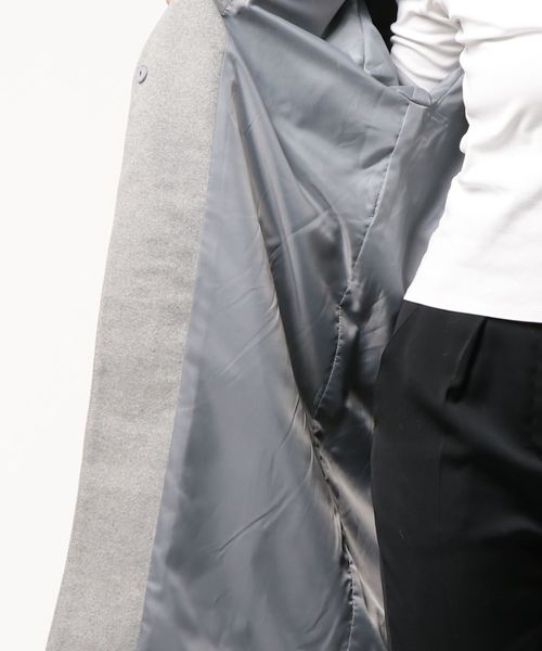 fifth（フィフス）の「ドロップショルダーノーカラーコート（トレンチコート・レディース・グレー/ブルー/モカ・SMALL/MEDIUM）」の5枚目の写真