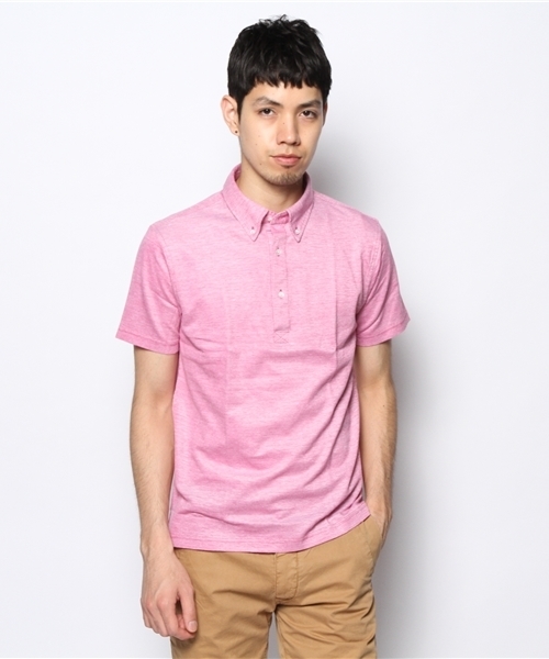 UNITED ARROWS（ユナイテッドアローズ）の「UAB コットンリネン　ボタンダウン　ポロシャツ ◆（ポロシャツ・メンズ・ホワイト/ネイビー/ターコイズブルー/ピンク・SMALL/X-LARGE/MEDIUM/LARGE/X-SMALL）」の4枚目の写真