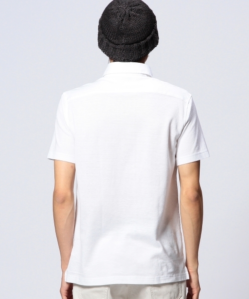 UNITED ARROWS（ユナイテッドアローズ）の「UAB コットンリネン　ボタンダウン　ポロシャツ ◆（ポロシャツ・メンズ・ホワイト/ネイビー/ターコイズブルー/ピンク・SMALL/X-LARGE/MEDIUM/LARGE/X-SMALL）」の6枚目の写真